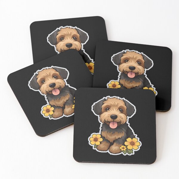 Item preview, Welsh Terrier with Flowers designed and sold by CUTEDOGGIEZ.