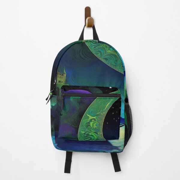 Item preview, Boat On a Lake Fantasy Art With Castles designed and sold by TheDarkWardrobe.