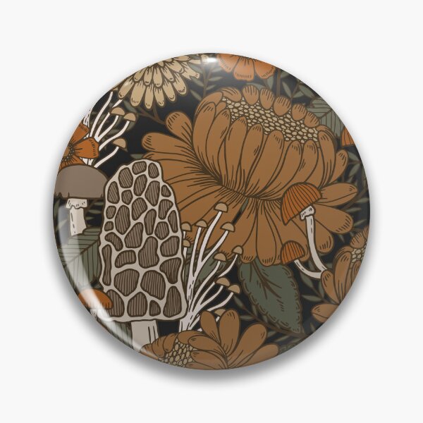 Item preview, Autumn Mushrooms and Florals designed and sold by latheandquill.