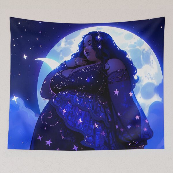 Item preview, Midnight Elegance Celestial Beauty Anime Girl designed and sold by bubblegoth.