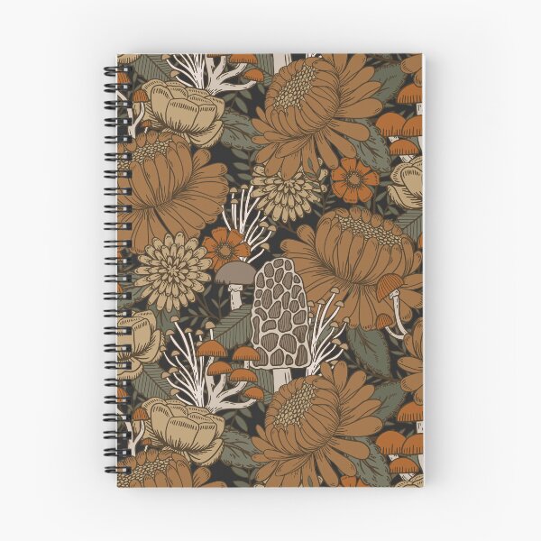 Item preview, Autumn Mushrooms and Florals designed and sold by latheandquill.