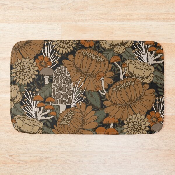 Item preview, Autumn Mushrooms and Florals designed and sold by latheandquill.