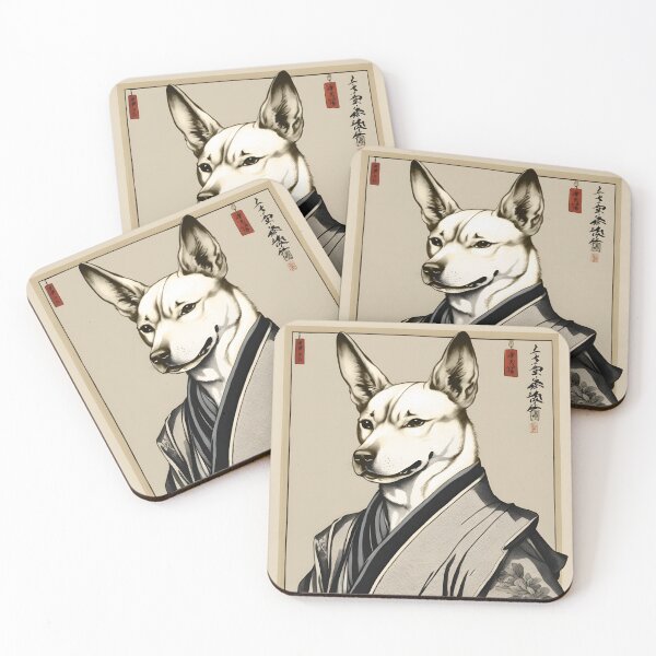 Item preview, Samurai Carolina Dog Art designed and sold by TheJollyJoCo.
