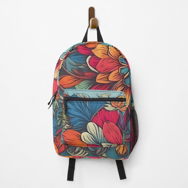 Item preview, A colorful flower on a blue background designed and sold by johndesign88.