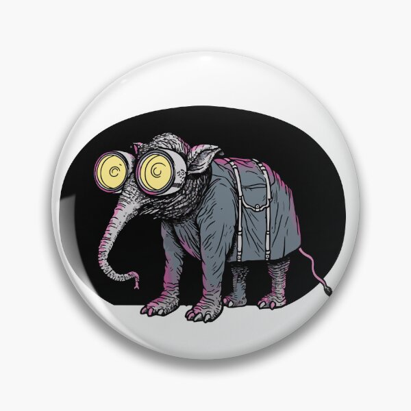 Item preview, Weird Elephant with yellow glasses designed and sold by TheRealmWithin.