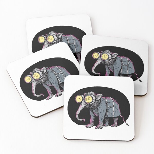 Item preview, Weird Elephant with yellow glasses designed and sold by TheRealmWithin.