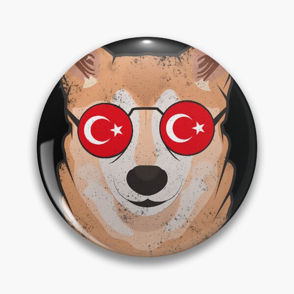 Item preview, Vintage Patriotic Shiba Inu Turkish Flag designed and sold by feether-store.