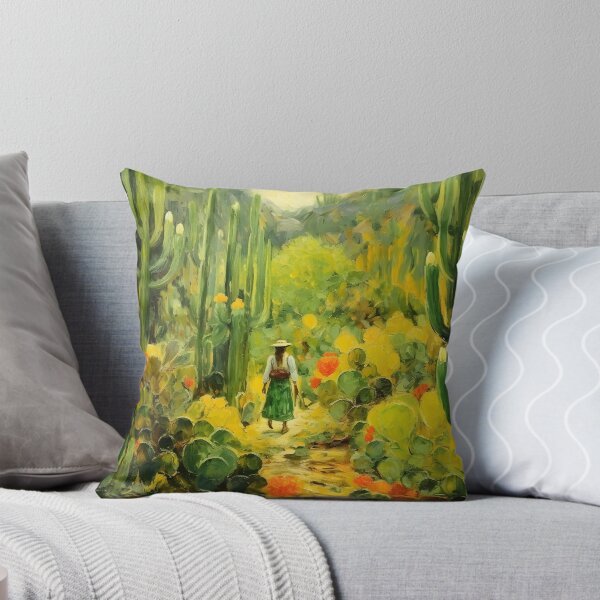 Item preview, Impressionist Landscape - Lady in Cactus Valley  designed and sold by Plant-shop.