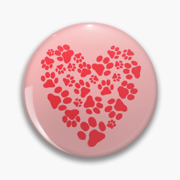 Item preview, Dog Paw Prints Heart | Pet Lover's Valentine designed and sold by Jenn Inashvili.