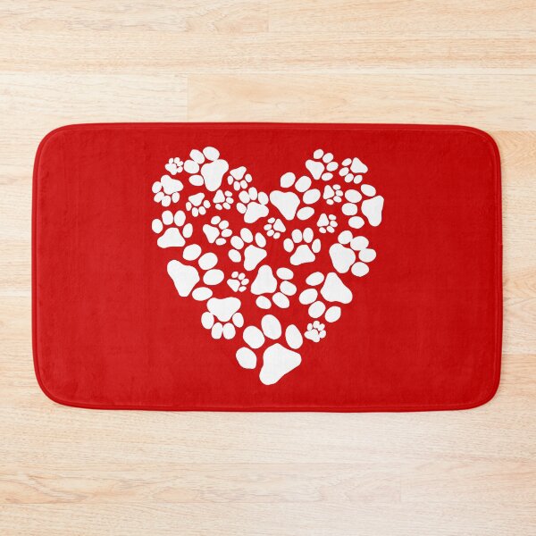 Item preview, Pet Dog and Cat Paw Prints Heart Valentine designed and sold by Jenn Inashvili.
