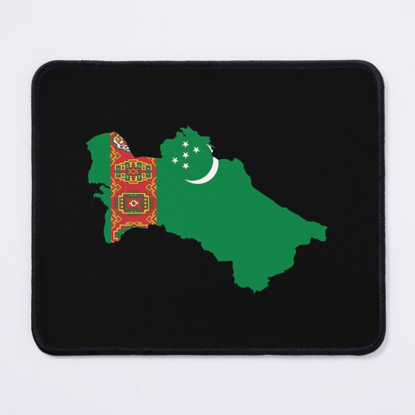 Item preview, Flag Map of Turkmenistan  designed and sold by feether-store.