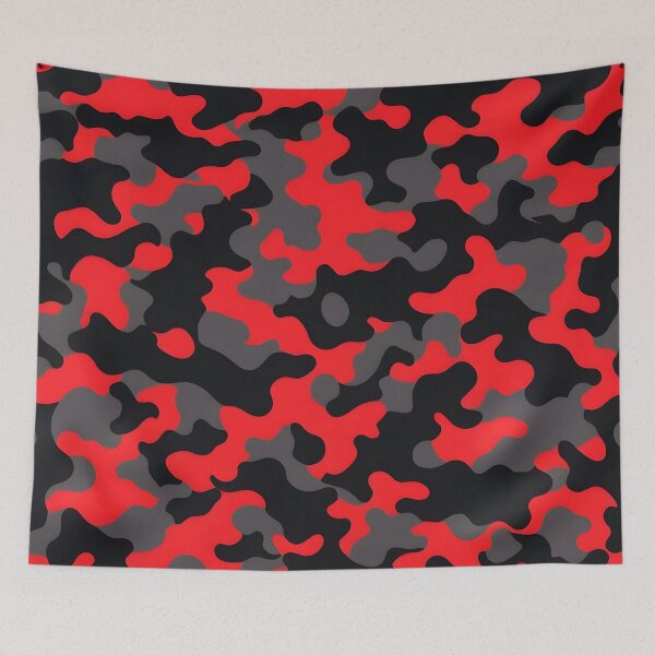 Item preview, Red and Black Camouflage designed and sold by TheCamoShop.
