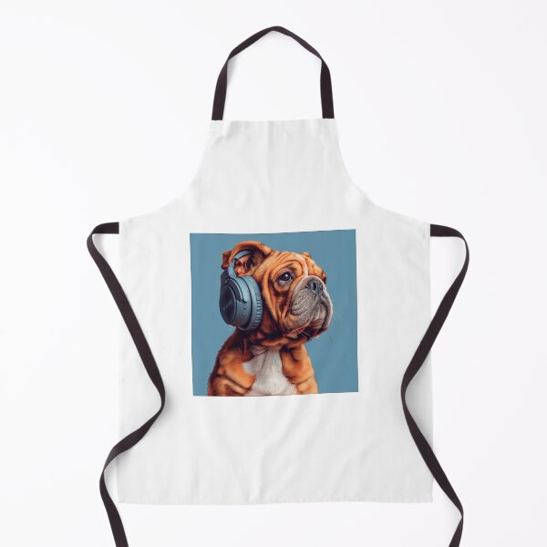 Item preview, English Bulldog Wearing Headphones designed and sold by KazzasKorner.