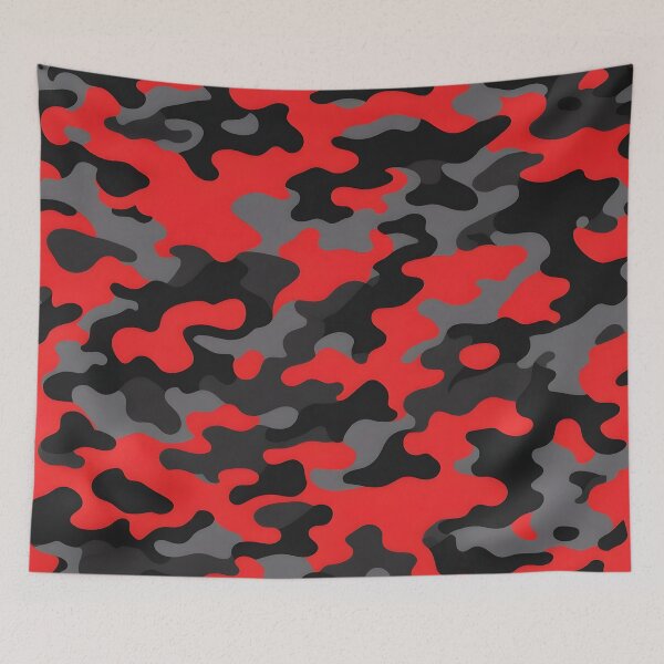 Item preview, Red and Black Camouflage print designed and sold by TheCamoShop.