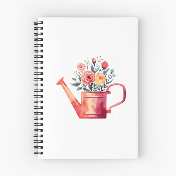 Item preview, watering can with floral designed and sold by PandaKunst.