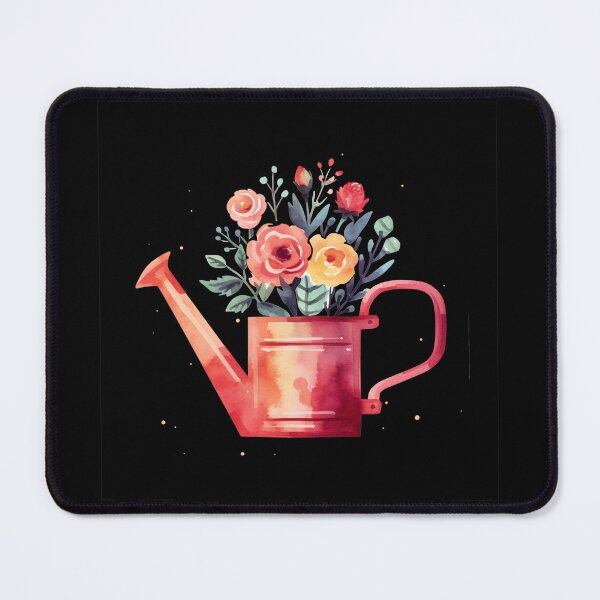 Item preview, watering can with floral designed and sold by PandaKunst.