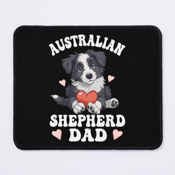 Item preview, Mens Australian Shepherd Dog Dad Valentine Heart - Aussie Dad  designed and sold by CORJIDOG-ART.