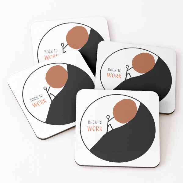 Item preview,  Back to work. illustration and Typography design Ready to print. designed and sold by HEMRO.
