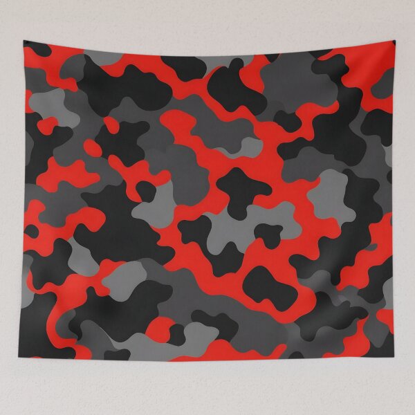 Item preview, Red and Black Camo pattern print designed and sold by TheCamoShop.