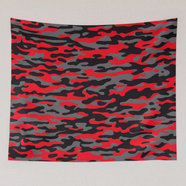 Item preview, Red and Black Camouflage Print designed and sold by TheCamoShop.