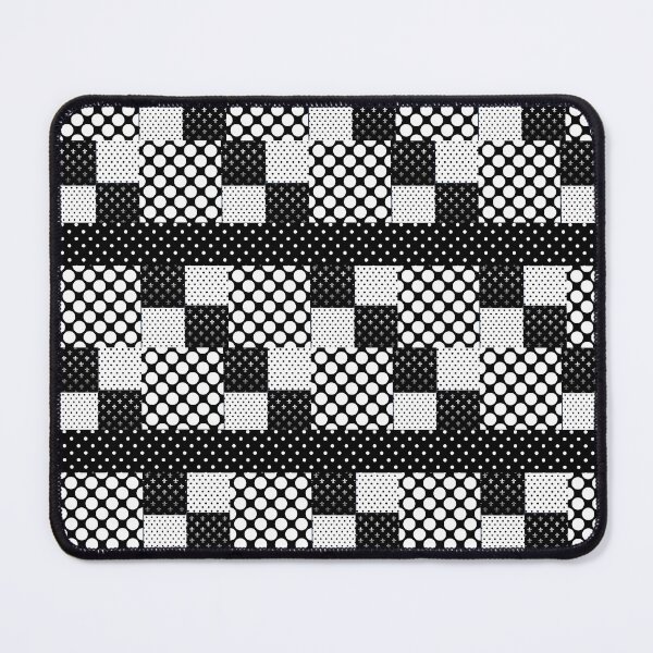 Item preview, Black and White Patchwork Polka Dot Abstract Pattern designed and sold by LLdreams.