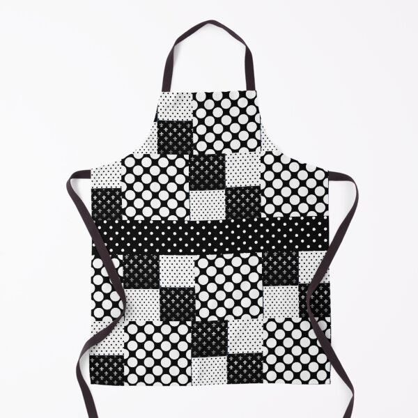 Artikelvorschau, Abstraktes Schwarz-Weiß-Patchwork-Polka-Dot-Muster entworfen und verkauft von LLdreams.