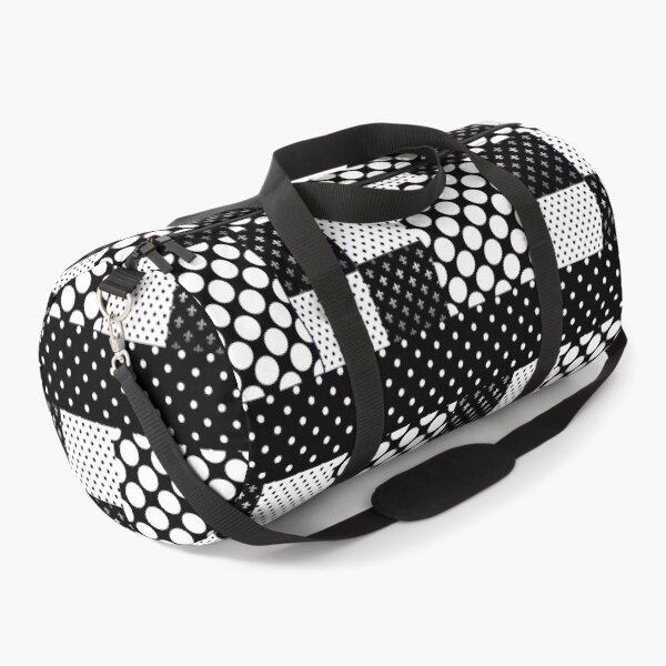 Item preview, Black and White Patchwork Polka Dot Abstract Pattern designed and sold by LLdreams.