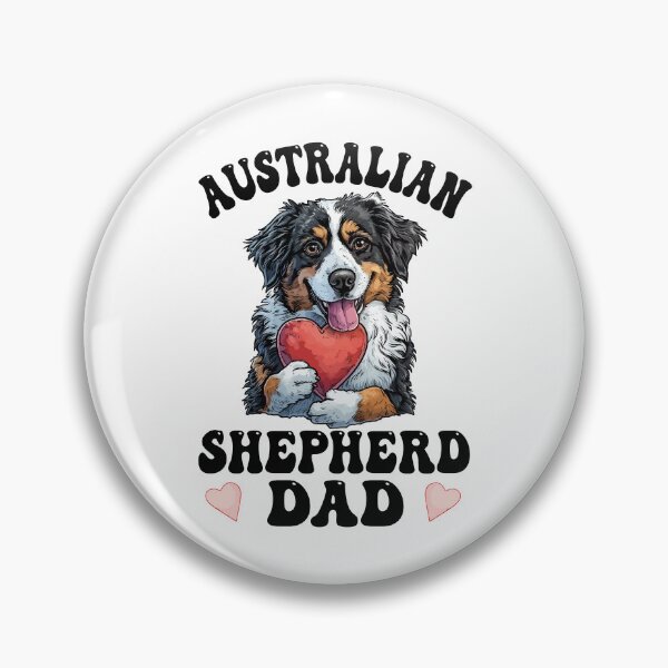 Item preview, Mens Australian Shepherd Dog Dad Valentine Heart - Aussie Dad  designed and sold by CORJIDOG-ART.