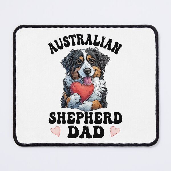Item preview, Mens Australian Shepherd Dog Dad Valentine Heart - Aussie Dad  designed and sold by CORJIDOG-ART.