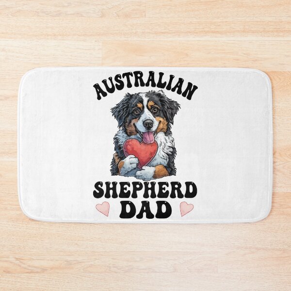 Item preview, Mens Australian Shepherd Dog Dad Valentine Heart - Aussie Dad  designed and sold by CORJIDOG-ART.