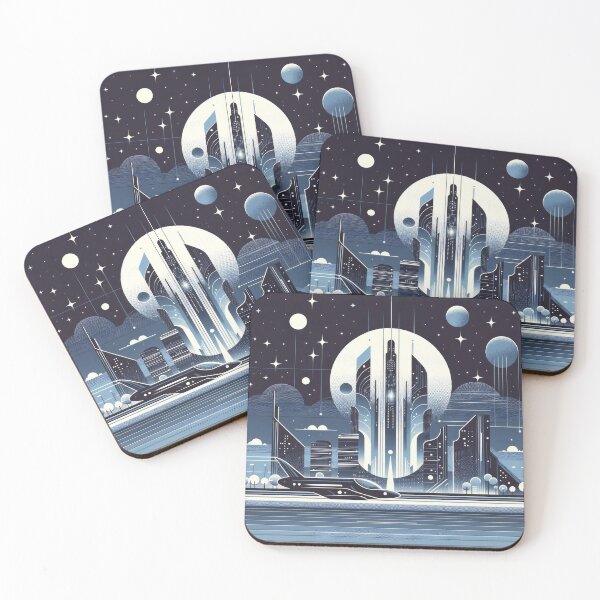 Item preview, Futuristic Cityscape Serenity designed and sold by SunkenCost.