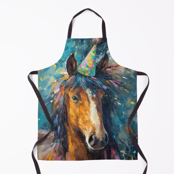 Item preview, Horse in Party Hat in painted style designed and sold by OddCorro.