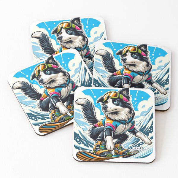 Item preview, Snowboard Border Collie designed and sold by Art-by-April.
