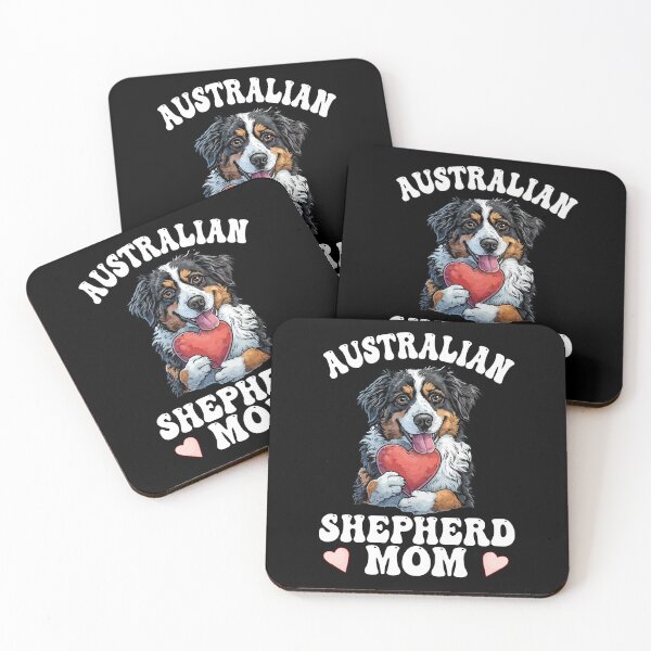 Item preview, Australian Shepherd Dog Mom Valentine Heart - Aussie Mom designed and sold by CORJIDOG-ART.