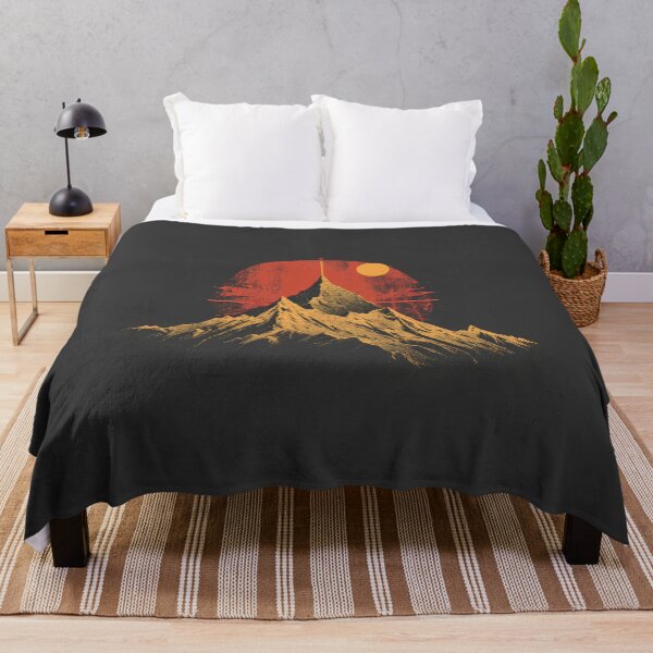 Item preview, Mountains and red huge sun in the background designed and sold by randrdesign.