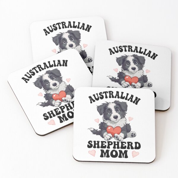 Item preview, Australian Shepherd Dog Mom Valentine Heart - Aussie Mom designed and sold by CORJIDOG-ART.