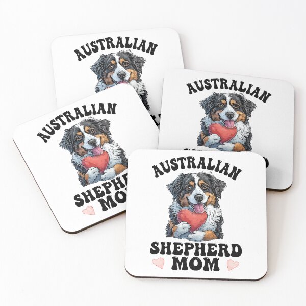 Item preview, Australian Shepherd Dog Mom Valentine Heart - Aussie Mom designed and sold by CORJIDOG-ART.
