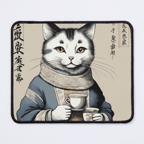 Item preview, Levi Purring at Tea Time designed and sold by TheJollyJoCo.