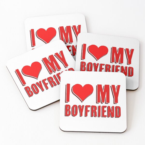 Item preview, I love my boyfriend / I heart my boyfriend - birthday or valentines gift designed and sold by Signs for Dark Times.
