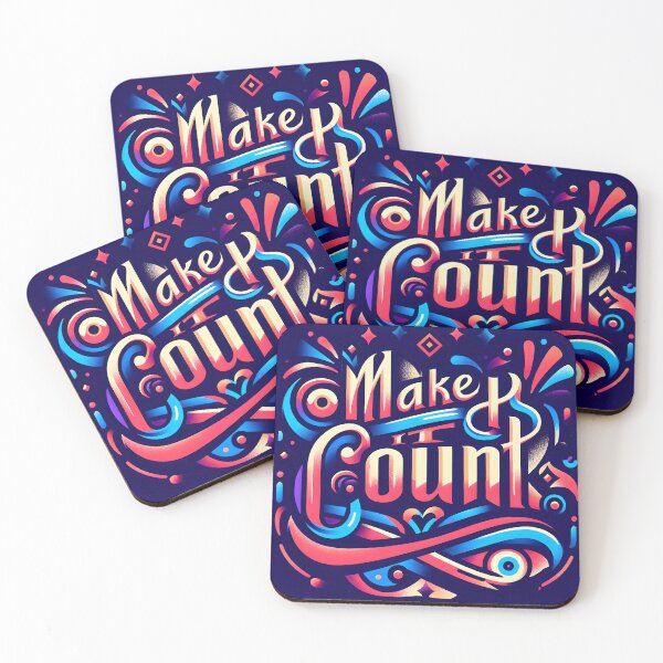 Item preview, Make it count, typography designed and sold by maxmaj.