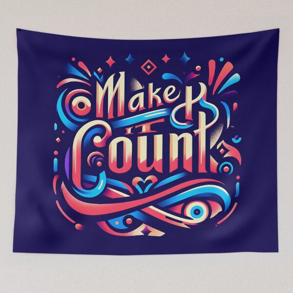 Item preview, Make it count, typography designed and sold by maxmaj.