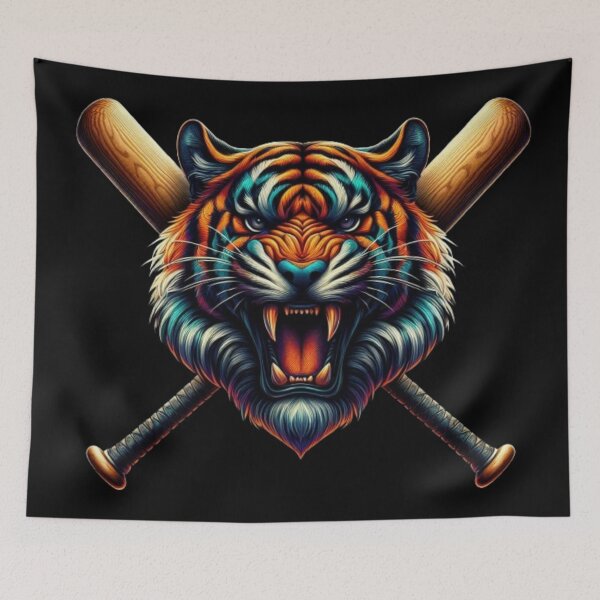 Item preview, Roaring Baseball Tiger: Sporty Wildlife Apparel designed and sold by ProjectNoah.