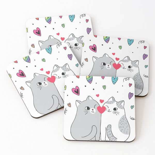 Item preview, Valentine Cats Couple designed and sold by metalcharisma.