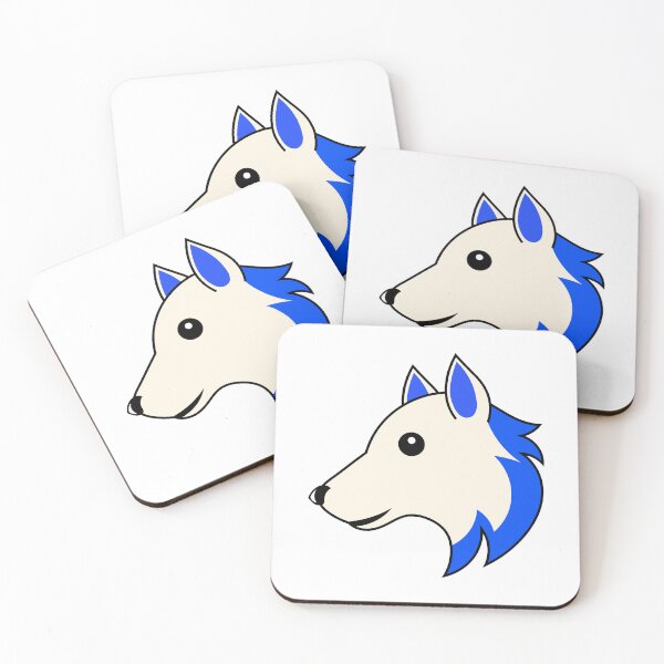 Item preview, WHITE BLUE WOLF Emoji Apple designed and sold by DibujandoPorfa.