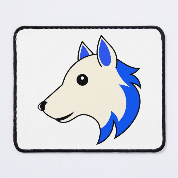 Item preview, WHITE BLUE WOLF Emoji Apple designed and sold by DibujandoPorfa.