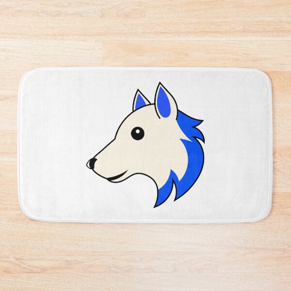 Item preview, WHITE BLUE WOLF Emoji Apple designed and sold by DibujandoPorfa.