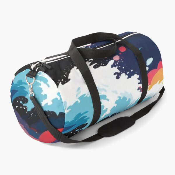 Item preview, turbulent waters with the most beautiful sunset in waves designed and sold by HawiseRosso.