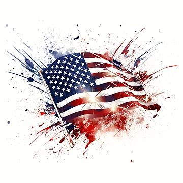 Artwork thumbnail, American Flag Exploding with Color by dcrc