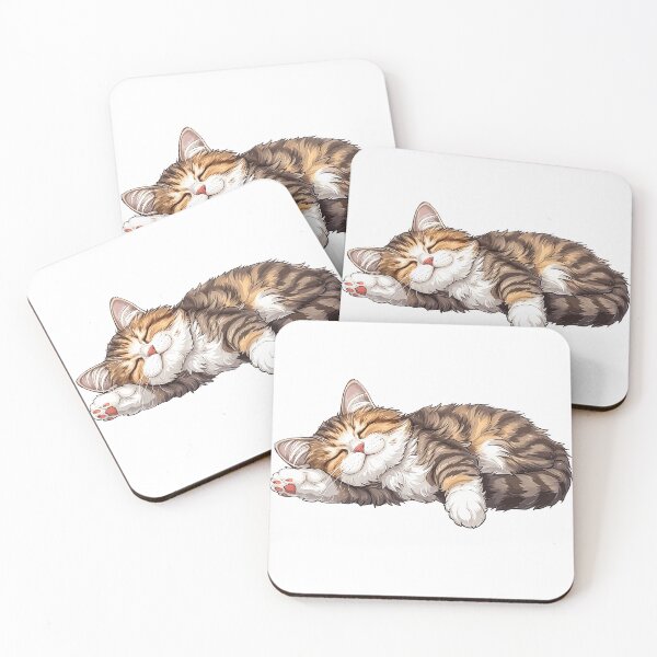 Item preview, Cute Sleeping Cat Sticker designed and sold by cooeeman.