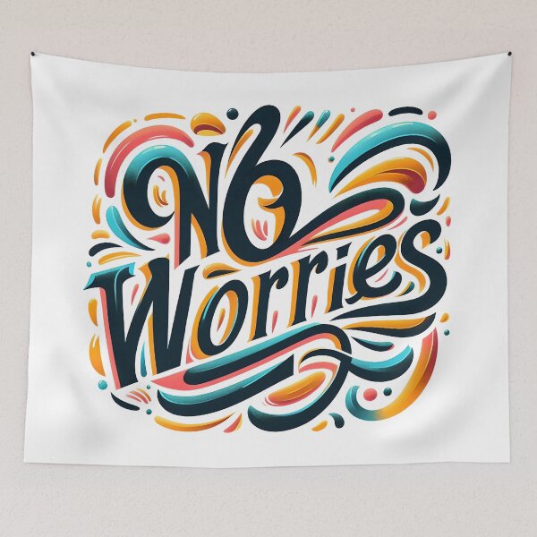 Item preview, No worries, typography designed and sold by maxmaj.